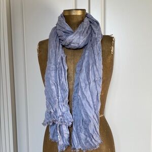 Calvin Klein Gray Scarf with Frayed Ends
